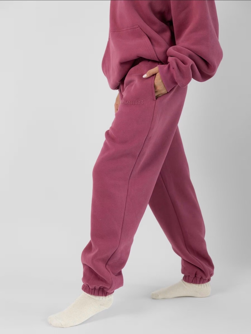 Comfrt minimalist sweatpants berry